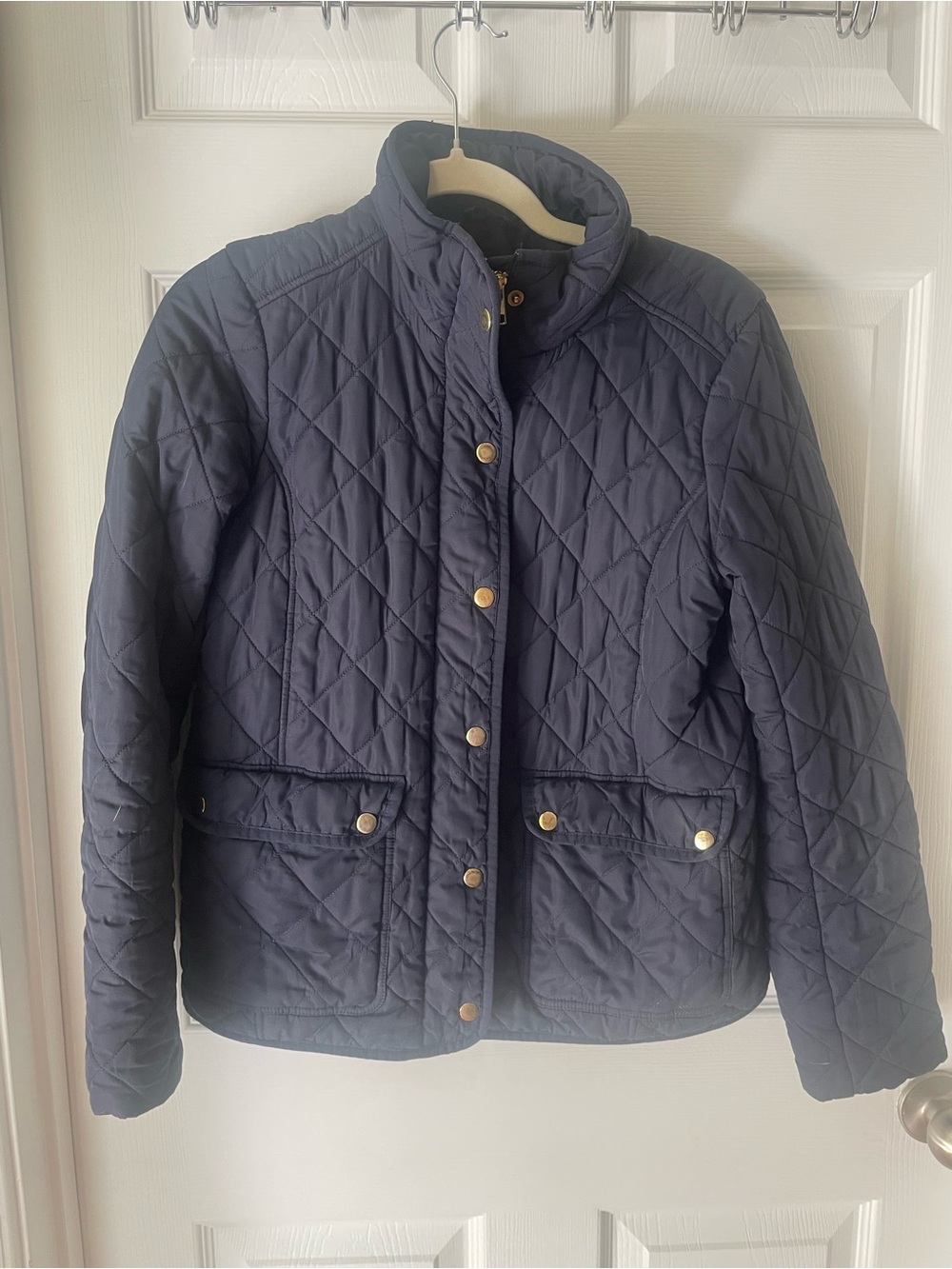 J. Crew Quilted Navy Women's Jacket - Picture 2 of 4